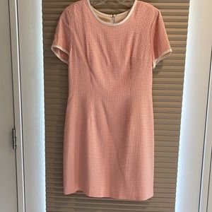 Pink and White Gingham Checkered Dress